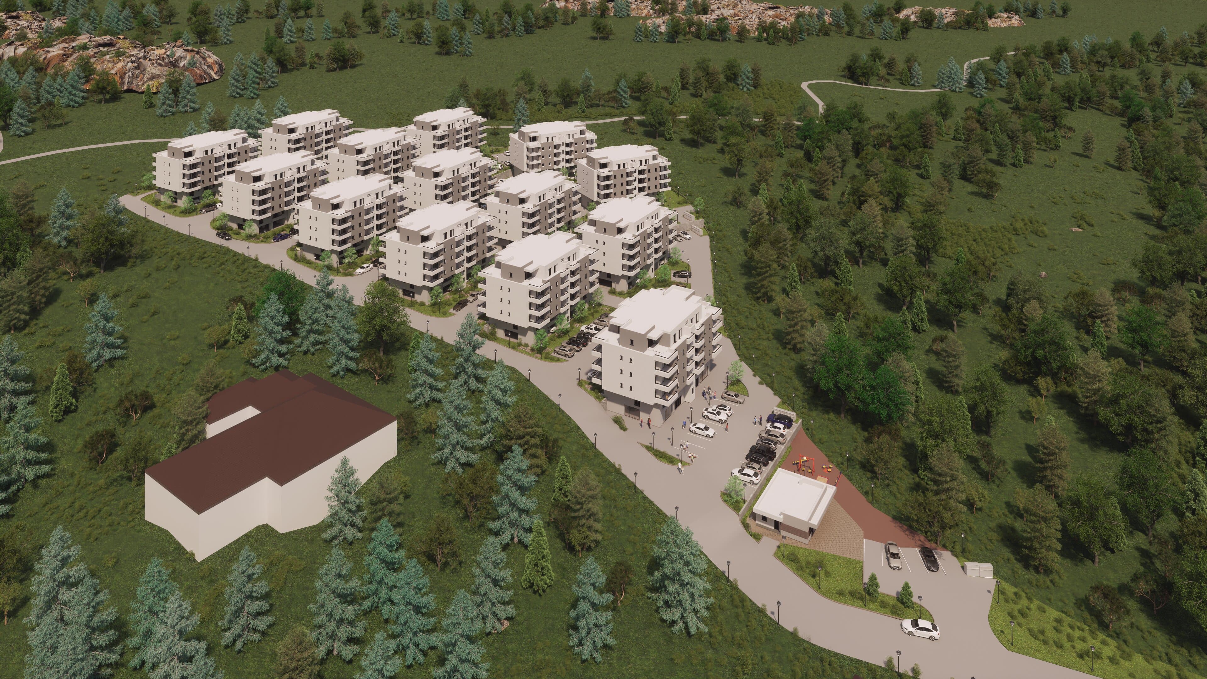 Green Residence — vedere aeriană ansamblu